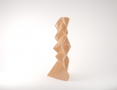 Conception paramétrique d'une structure auto-portante en bois avec le logiciel Rhino et Grasshopper. Parametric design of a self-supporting wood structure using Rhino and Grasshopper.